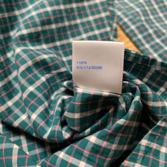 Southern Tide Shirt Green Mens Medium Plaid/Check Long Sleeve Button Down - Picture 7 of 14